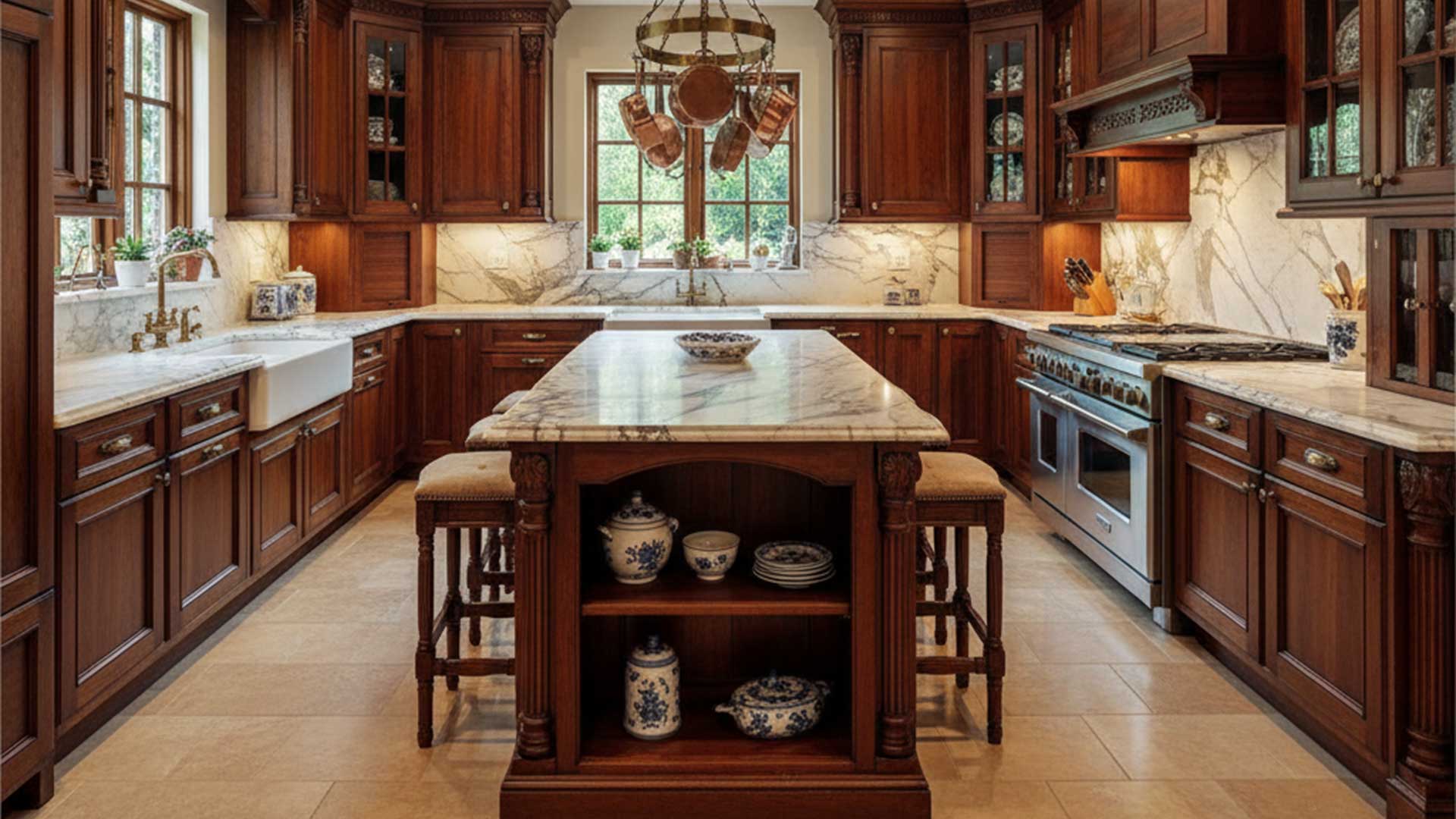 تصویری از مدل کابینت کلاسیک